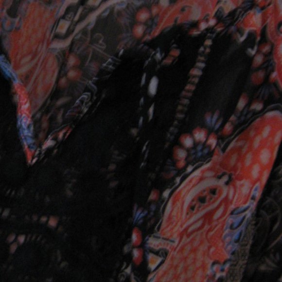 Cynthia Rowley Sheer Peasant Blouse - Picture 5 of 6